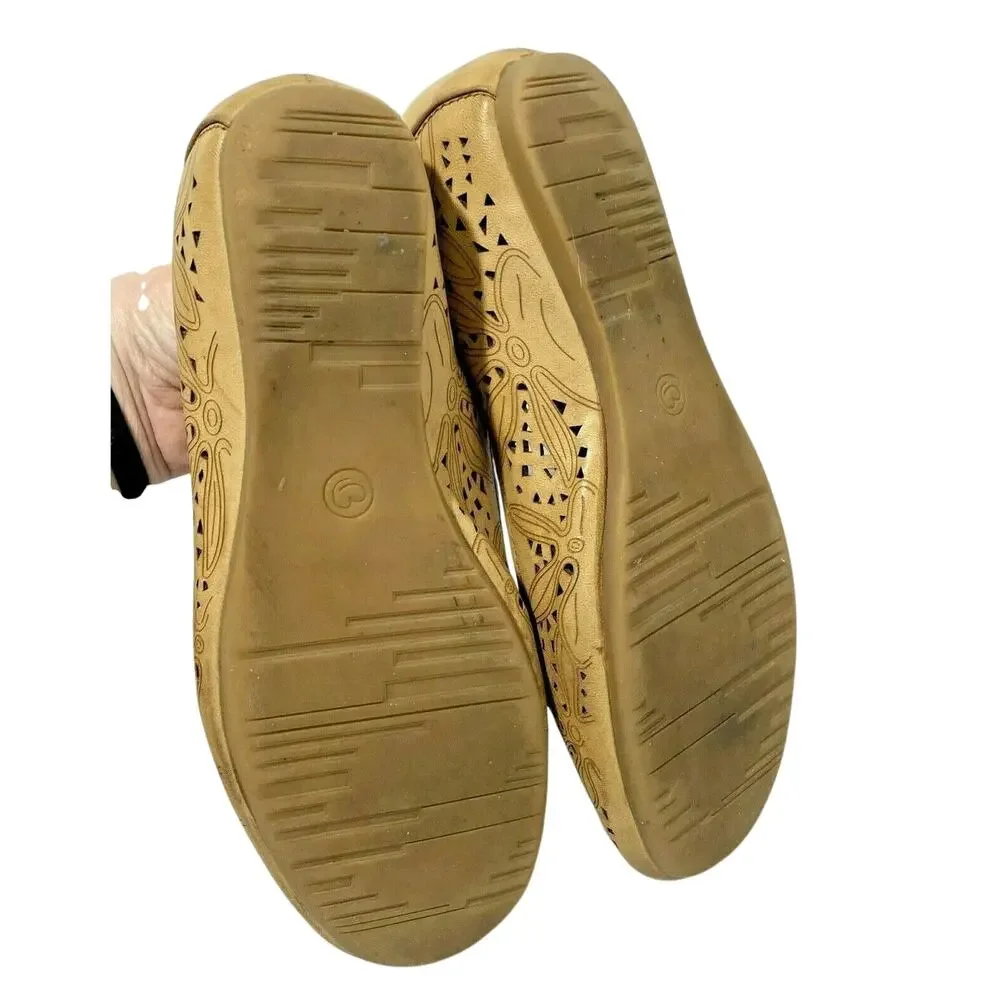 Beartraps Mariah Memory Foam flats US 9.5M shoes laser cut slipon cute casual